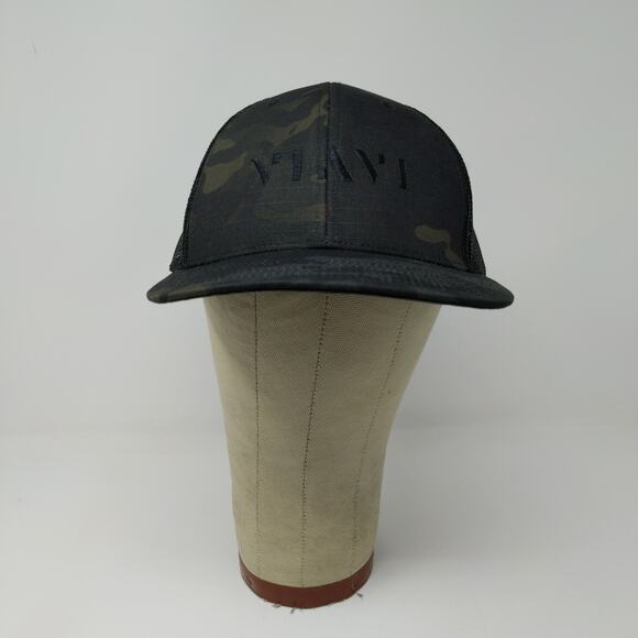 Cap America Snapback Meshback Hat Black Dark Green Camo Embroidered - Picture 2 of 12